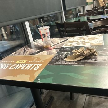 Wingstop - Trash on tables - Chicken Wings Near Me - Manteca, California