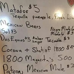 The Loft - Drink menu...