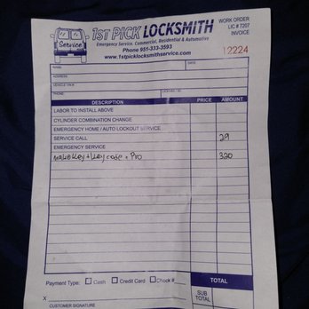 1st Pick Locksmith Service - Proof of his lies he claimed I didn't hire him and threaten to sue me - Keys & Locksmiths Near Me - Long Beach, California