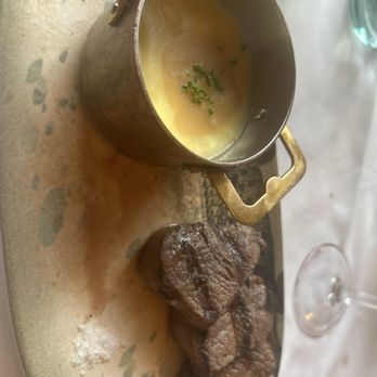 La Selva - Black Angus tenderloin (originally had 5 pieces, I ate a couple before taking picture) and mashed potatoes (not a big fan). - Steakhouses Near Me - Barcelona, B