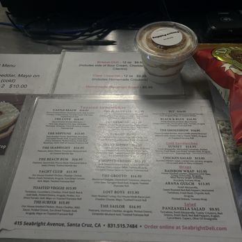 Seabright Deli - Menu - Sandwiches Near Me - Santa Cruz, California