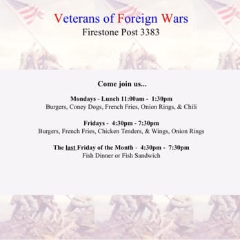 Vfw-Firestone Post No 3383 - Venues & Event Spaces Near Me - Akron, Ohio Vfw-Firestone Post No 3383 - Venues & Event Spaces Near Me - Akron, Ohio