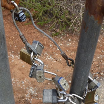 Blue Sky Ecological Reserve - The lock display at the beginning of the trail - Hiking Near Me - Poway, California