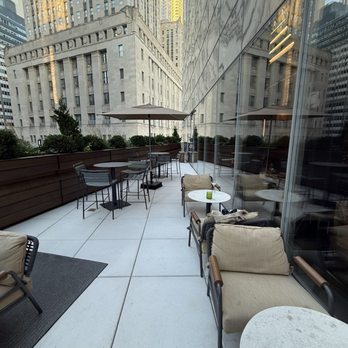 Metropolis by Marcus Samuelsson - Outdoor patio at METROPOLIS - American Near Me - New York, New York