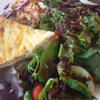 Cooks Kitchen - onion and bacon quiche, potato salad and greens with rapsberry balsamic - Delis Near Me - Tampa, Florida