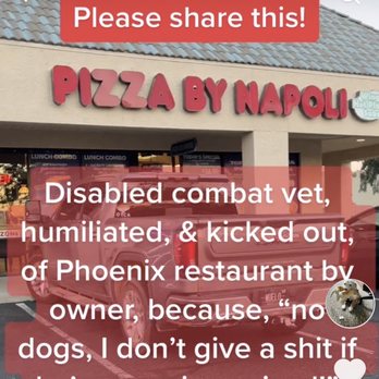 Pizza by Napoli - They don't care about the law, or our brave vets! - Pizza Near Me - Phoenix, Arizona