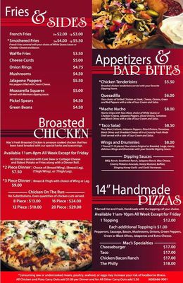 Menu photo 4 Mac's Stumble Out Pub Lyndon Station, WI