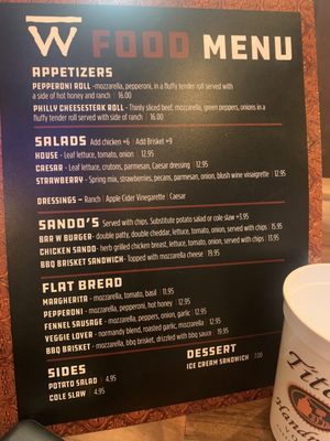 Menu photo 5 Bar W Dallas, TX Menu photo 5 Bar W Dallas, TX