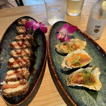Colander Kitchens - Crispy spam musubi and oysters - Salad Near Me - San Mateo, California