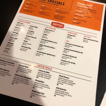 Shady Grove - drink menu. Decent amount to choose from - American Near Me - Pittsburgh, Pennsylvania Shady Grove - drink menu. Decent amount to choose from - American Near Me - Pittsburgh, Pennsylvania