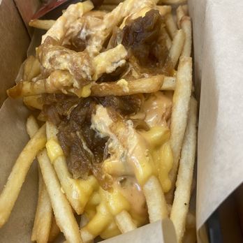 Amboy - Cheese fries with grilled onions - Steakhouses Near Me - Los Angeles, California