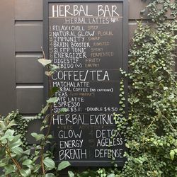 Herbal Bar at Redmint - Menu