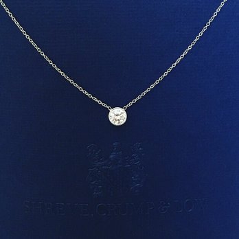 Shreve Crump & Low - Engagement ring to bezel set necklace conversion. Beautifully done - Watches Near Me - Greenwich, Connecticut