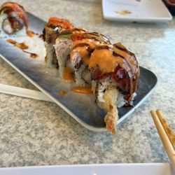 Tornado roll. The salmon pepper and imitation crab was kinda grossed me out unfortunately. My partner ate it but wasn't happy