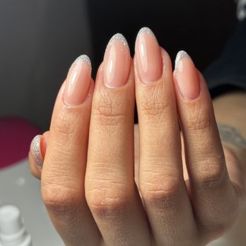 Russian Nails - Gel overlay with French design - Nail Technicians Near Me Russian Nails - Gel overlay with French design - Nail Technicians Near Me