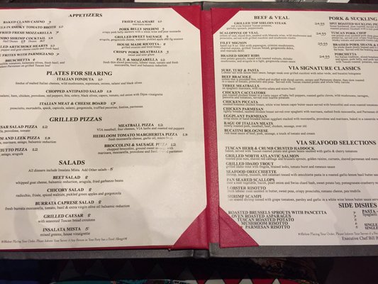Menu photo 8 Via Italian Table Worcester, MA