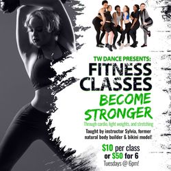 TW Dance Studio offers weekly Fitness classes! Please check our schedule for availability or call (520) 429-0510