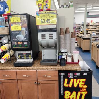 Eden Shur Fine - Imaginative use of space: Anglers are up early, so put live bait @ coffee station! Eden, NY - Grocery Near Me - Eden, New York Eden Shur Fine - Imaginative use of space: Anglers are up early, so put live bait @ coffee station! Eden, NY - Grocery Near Me - Eden, New York