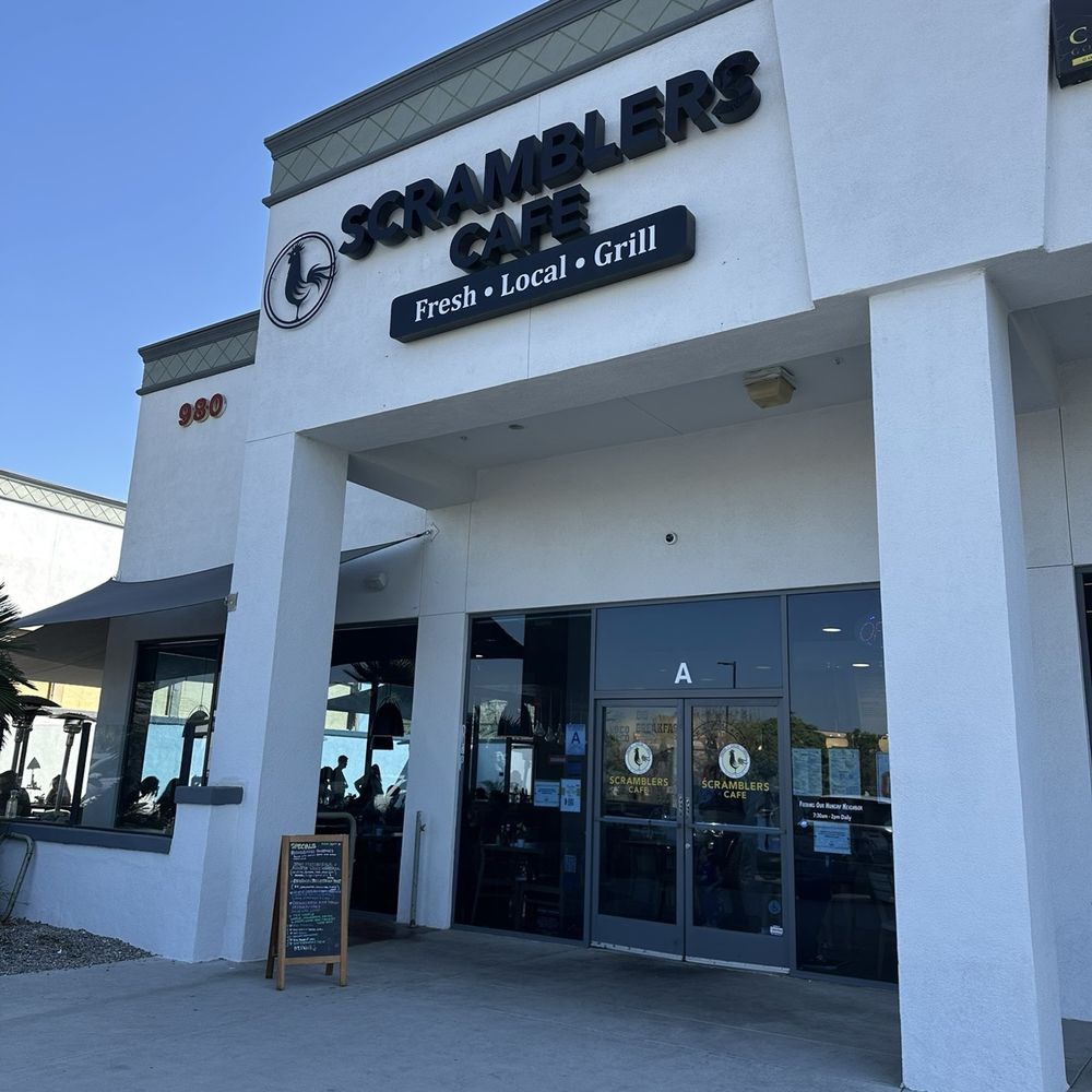 Scramblers Cafe - Outside - Breakfast & Brunch Near Me - Ontario, California Scramblers Cafe - Outside - Breakfast & Brunch Near Me - Ontario, California