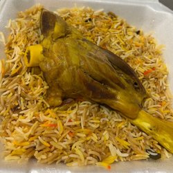 Yemen Grill - Lamb shank mandi is good, with a subtle smoky flavor fresh from the oven baked meat