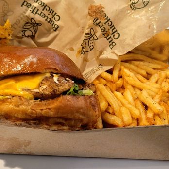 Butterflied Chicken - Chicken Avocado Sandwich with fries - Greek Near Me - New York, New York
