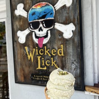 Wicked Lick - Pistachio ice cream 4 scoops - Ice Cream & Frozen Yogurt Near Me - Key West, Florida