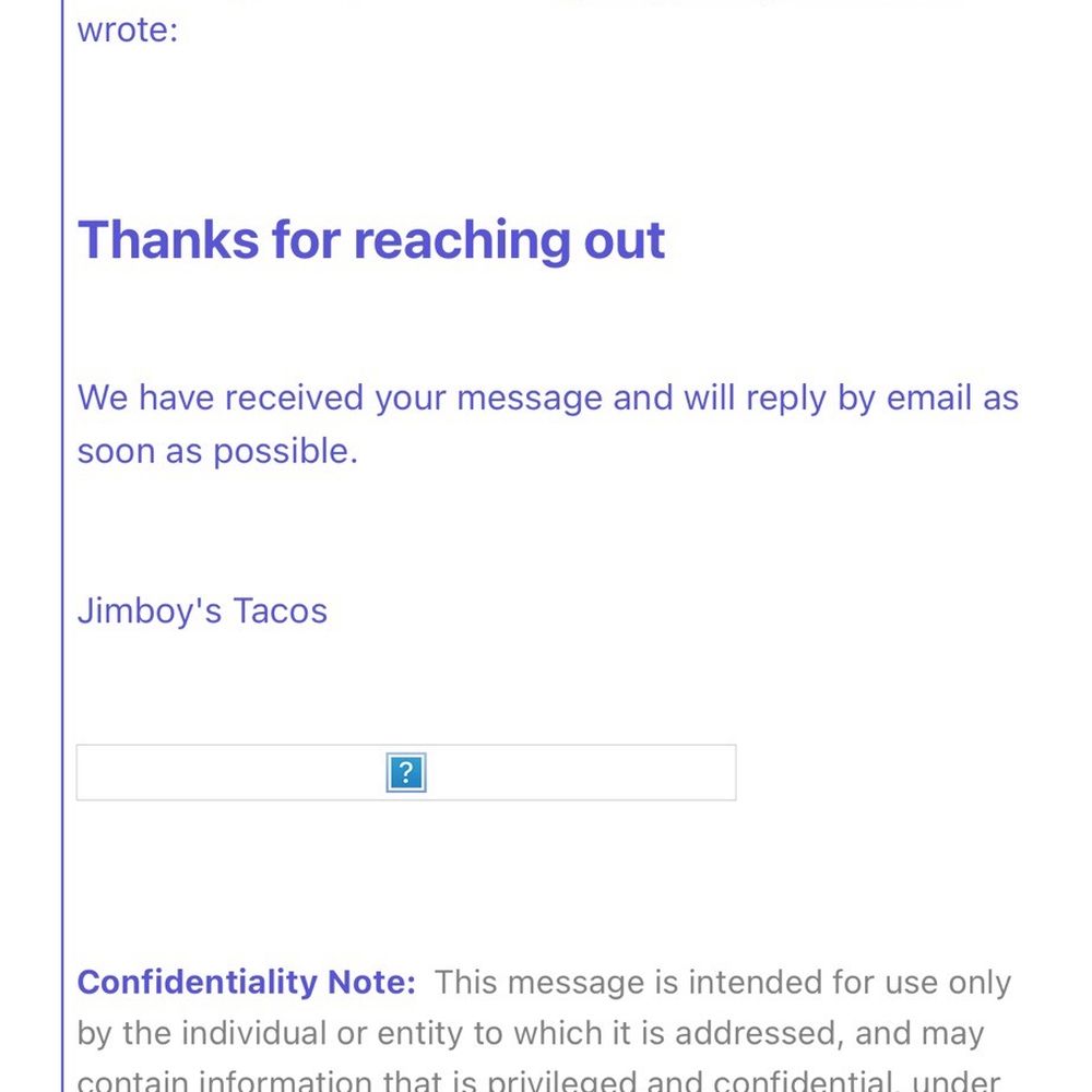 Jimboy's Tacos - Filed a complaint to explain that I received the wrong order when I visited the drive thru on 2/14/24, to date Jimboys has not responded. - Mexican Near Me - Elk Grove, California Jimboy's Tacos - Filed a complaint to explain that I received the wrong order when I visited the drive thru on 2/14/24, to date Jimboys has not responded. - Mexican Near Me - Elk Grove, California