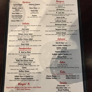 Buffalo Run - Menu with prices - Sports Bars Near Me - Spring, Texas