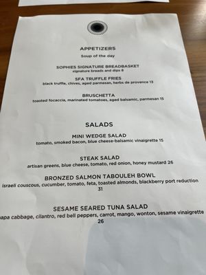 Menu photo 4 Sophie's - Sarasota Sarasota, FL Menu photo 4 Sophie's - Sarasota Sarasota, FL