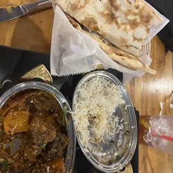 Bollywood Indian Kitchen  - Goat Curry and plain naan