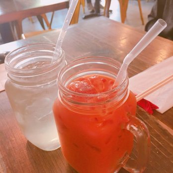 Ginger and Lemongrass - Aloe lemonade with honey and thai iced tea - Vietnamese Near Me - Whitestone, New York Ginger and Lemongrass - Aloe lemonade with honey and thai iced tea - Vietnamese Near Me - Whitestone, New York