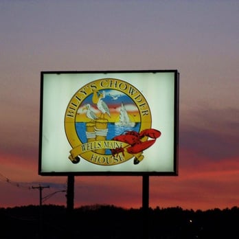 Billy's Chowder House - April Sunset - Seafood Near Me - Wells, Maine