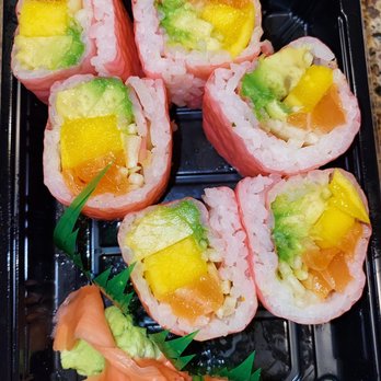 Kai's Sushi & Grill - Avocado salmon roll with soy wrap and mango - Sushi Bars Near Me - Chanhassen, Minnesota