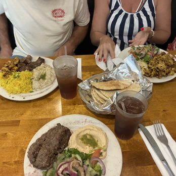 Olive - Kufta Kabab, charms, rice, salad, pita, Bob Ganesh, hummus,Lamb Kabab - Lebanese Near Me - New Orleans, Louisiana