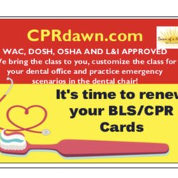 Dawn of a New Day - Safety Training and Consulting - Dental Office Campaign postcards. CPRdawn of A New Day Safety Training and Consulting