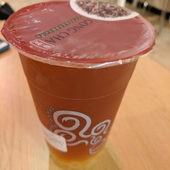 Gong Cha - Lychee Oolong Tea, with coconut jelly - Bubble Tea Near Me - Houston, Texas Gong Cha - Lychee Oolong Tea, with coconut jelly - Bubble Tea Near Me - Houston, Texas