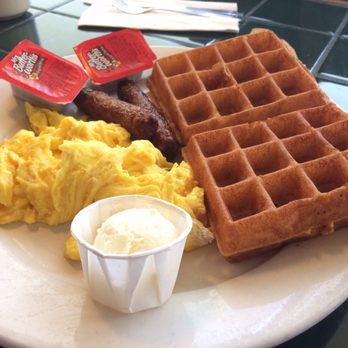 Hill Street Cafe - Waffles and scrambled eggs. - American Near Me - Burbank, California Hill Street Cafe - Waffles and scrambled eggs. - American Near Me - Burbank, California