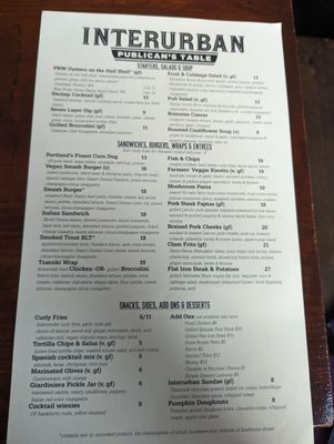Menu photo 6 Interurban Portland, OR Menu photo 6 Interurban Portland, OR