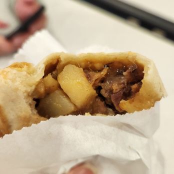 Mamang Sorbetero - Beef empanada: raisins, potato, soft carrots, peas in a stewlike filling. - Ice Cream & Frozen Yogurt Near Me - Tracy, California Mamang Sorbetero - Beef empanada: raisins, potato, soft carrots, peas in a stewlike filling. - Ice Cream & Frozen Yogurt Near Me - Tracy, California