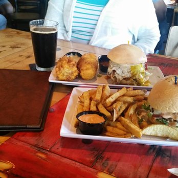 Fronk's - Jalapeño bacon cheese burger (front) & the ha'bull'nero burger with an egg. Fried corn on the cob is the bomb! ! - Burgers Near Me - Bellflower, California