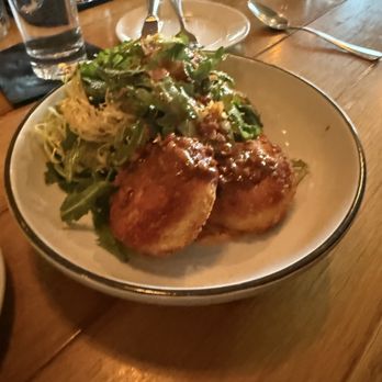 Sycamore - My date had the Scallop & Cod Fish Cakes.  She raved about the dish. - New American Near Me - Newton, Massachusetts