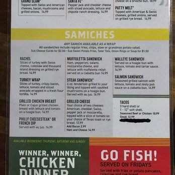 Sluggo's Sports Pub & Grill - Menu as of 7/5/2024 - Sports Bars Near Me - Brookfield, Wisconsin