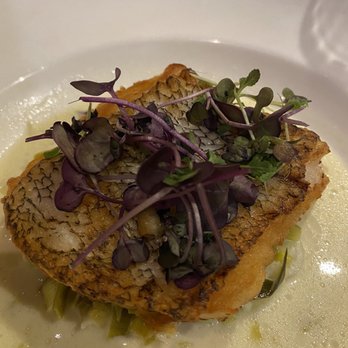Rails Steakhouse - Chilean Sea Bass (without romesco sauce added yet) - Steakhouses Near Me - Towaco, New Jersey