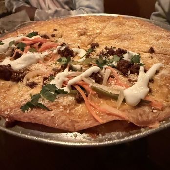 Old Pueblo Cantina - Cheese crisp (half cheese, half spicy chorizo) - Mexican Near Me - Chicago, Illinois Old Pueblo Cantina - Cheese crisp (half cheese, half spicy chorizo) - Mexican Near Me - Chicago, Illinois