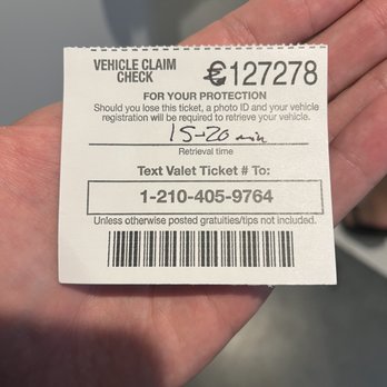 Canopy San Antonio Riverwalk - Valet ticket stub - Hotels Near Me - San Antonio, Texas