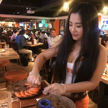 Hooters - She peeled our shrimp :) - American Near Me - Arlington, Texas