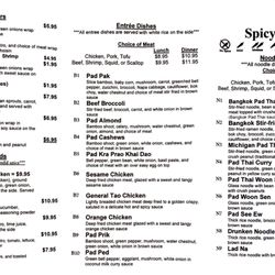 Bangkok Pad Thai - Updated Menu