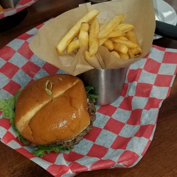 MABELS - At $13, the Bleu Belle burger and fries is tasty, but over-priced. - Ice Cream & Frozen Yogurt Near Me - Powhatan, Virginia