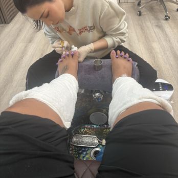 Lucien Nail Spa - Nina perfecting my French tip - Nail Salons Near Me - Rialto, California Lucien Nail Spa - Nina perfecting my French tip - Nail Salons Near Me - Rialto, California
