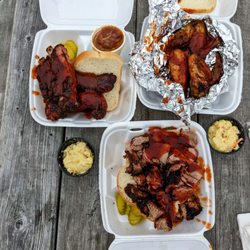 Jones Bar-B-Q - 2 combo platters + wings